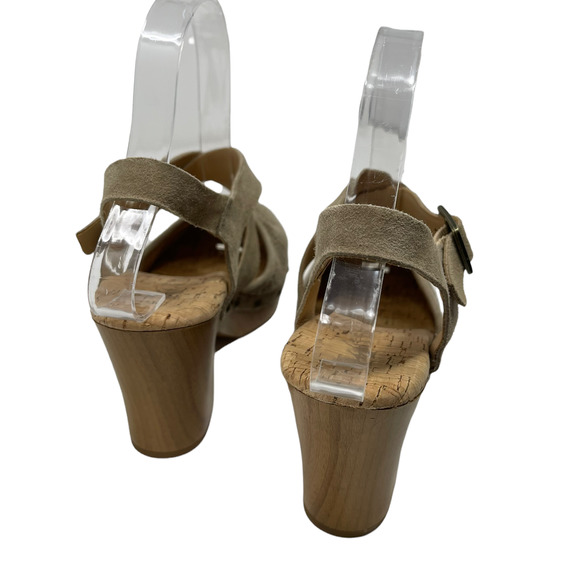 Korks by Kork Ease Abloom Perforated Suede Clog Beige 6 - Picture 5 of 9